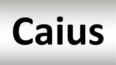 caius chai meaning.